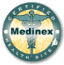 Medinex Certified Health Site logo.
